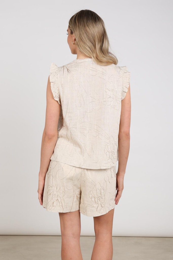 Lori Top Embroidery - Zand Dessin