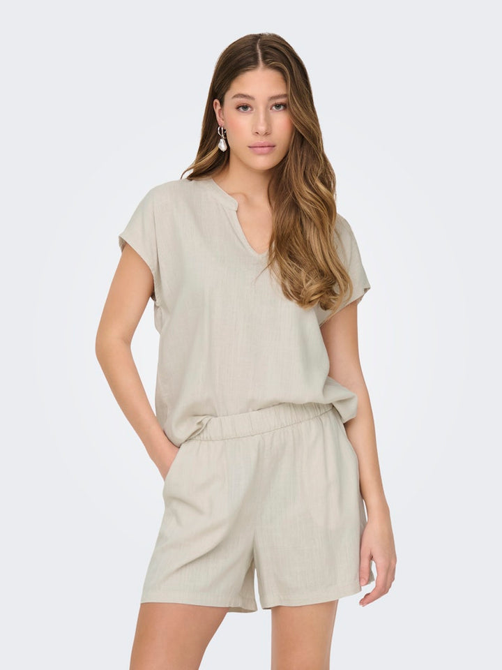 Jdycaya Lion Linen S/s Top Wvn Dia - Kit