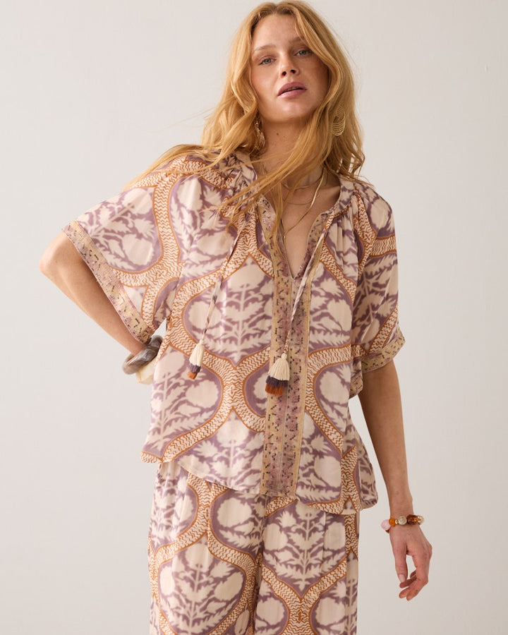 Top Art Deco Print - Oranje Dessin