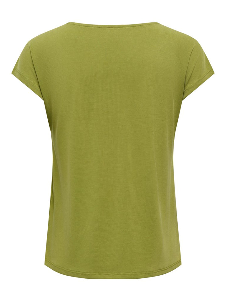Onlfree S/s Mod.v-neck Top Jrs Noos - Groen