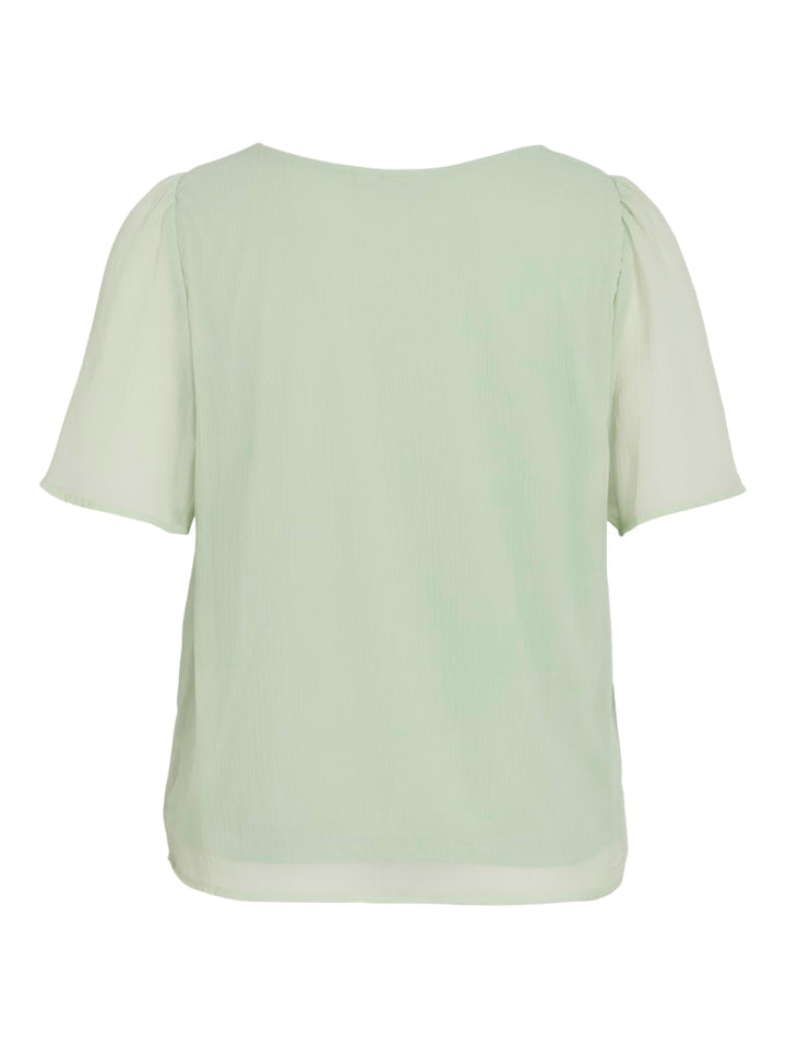 Vifalia V-neck S/s Top - Noos - Mint
