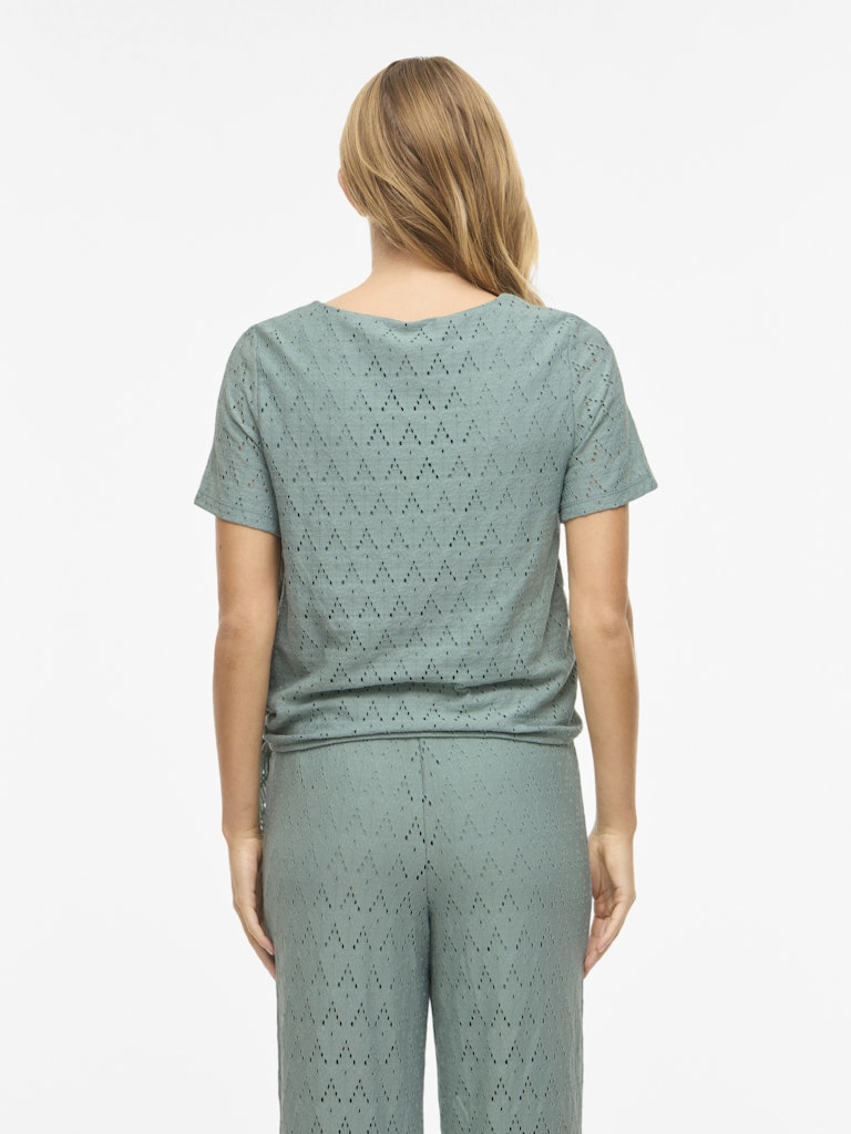 Viamalina Open O-neck S/s Top/vol/pb - Mint