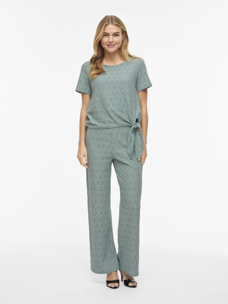 Viamalina Open O-neck S/s Top/vol/pb - Mint