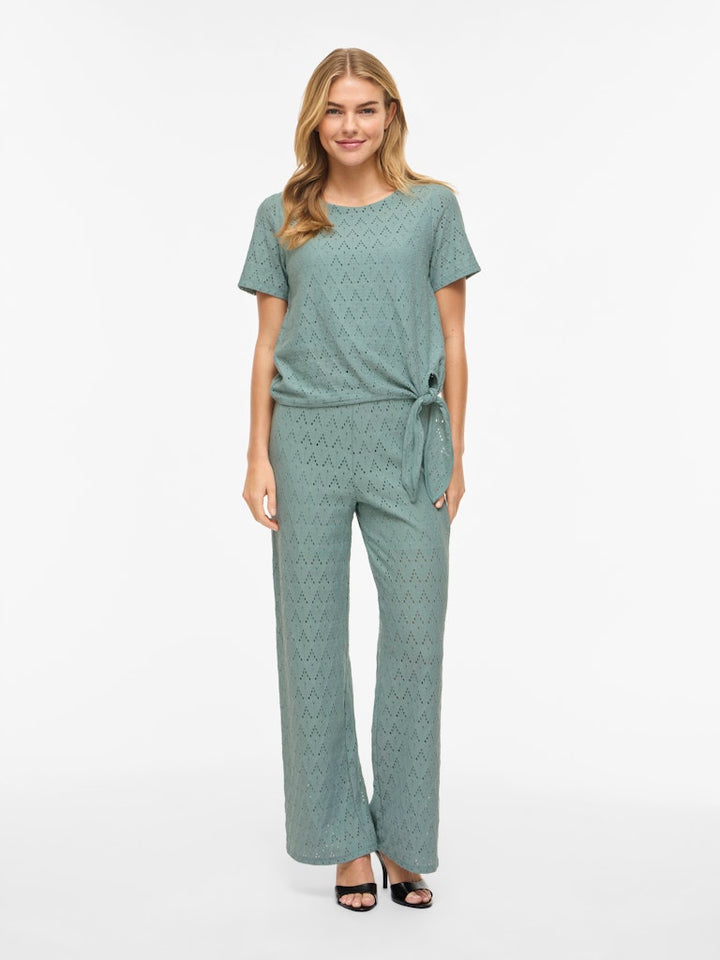 Viamalina Open O-neck S/s Top/vol/pb - Mint