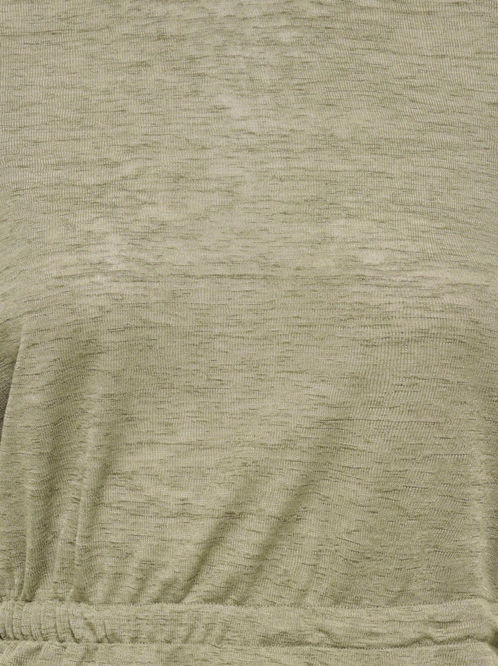 Onlpearl S/s Elastic Waist Top Jrs - Army