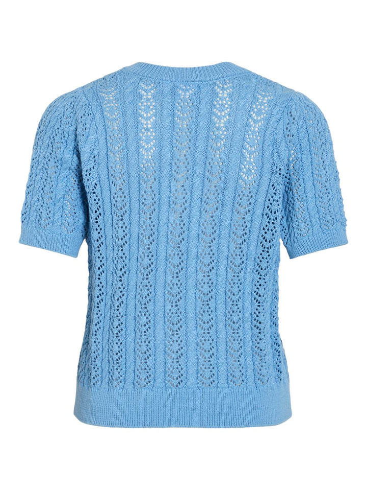 Vitoto New S/s Cable Knit Top - Lichtblauw