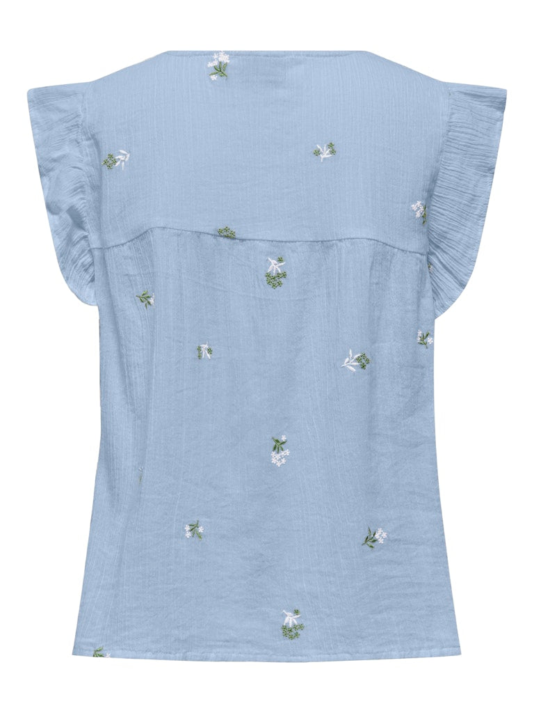Jdyalba Sl Frill Shirt - Lichtblauw