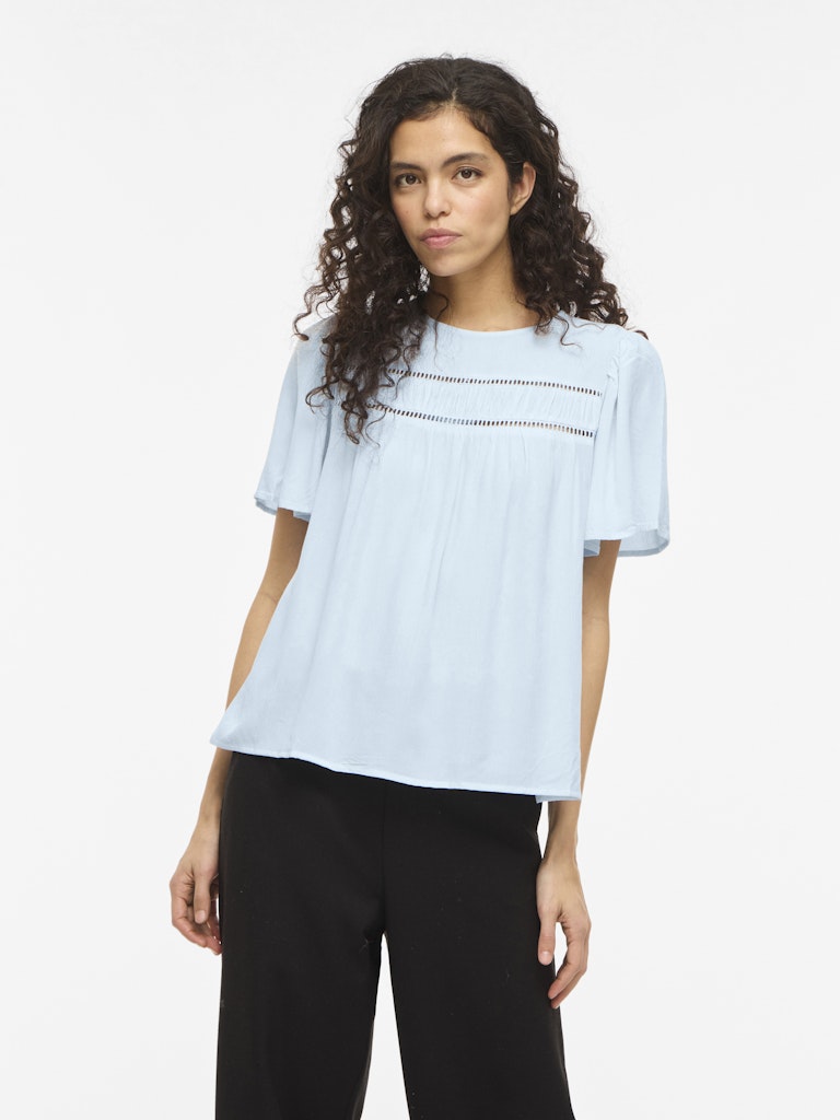 Vicody S/s Tape Top - Lichtblauw