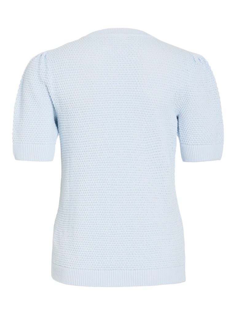 Vidalo O-neck S/s Knit Top - Noos - Lichtblauw