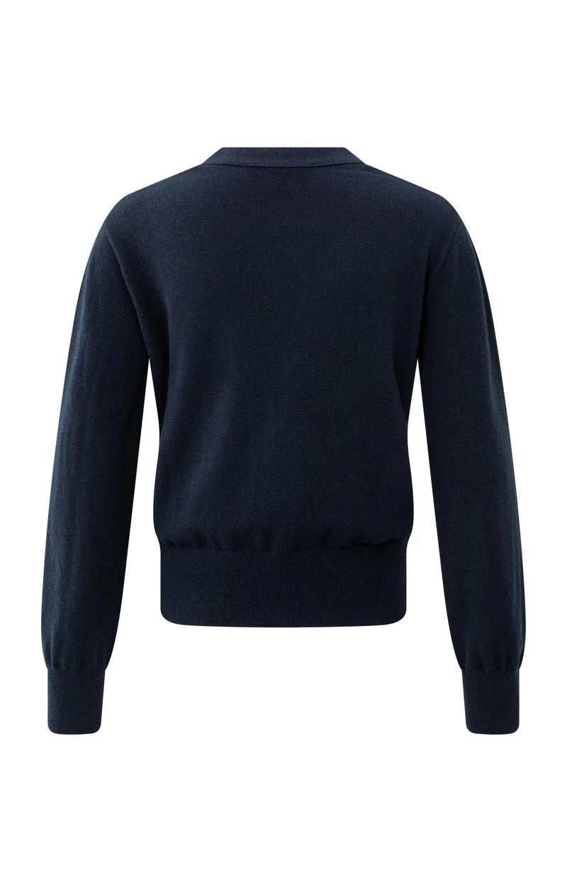 Cardigan With Straps - Rafblauw
