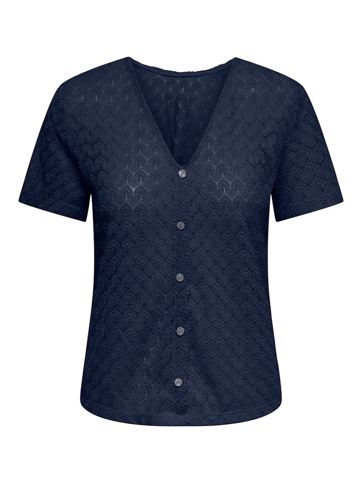 Jdyavery Life S/s Reversible Top Jrs - Navy