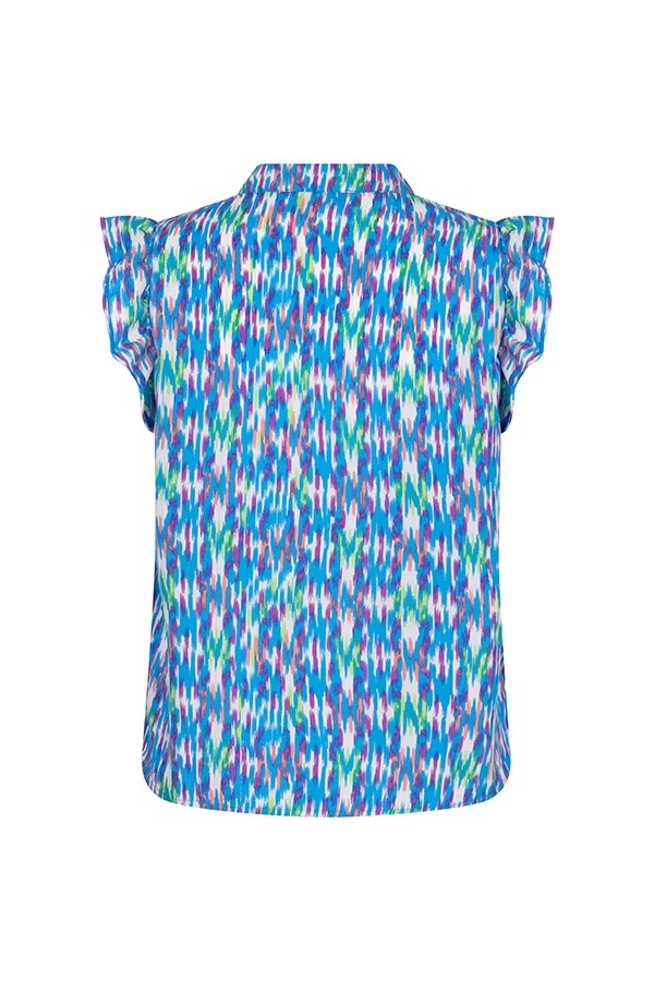 Blouse Tiana - Blauw Dessin