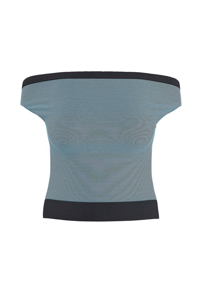 Hdpaige Off-shoulder Top - Blauw Dessin