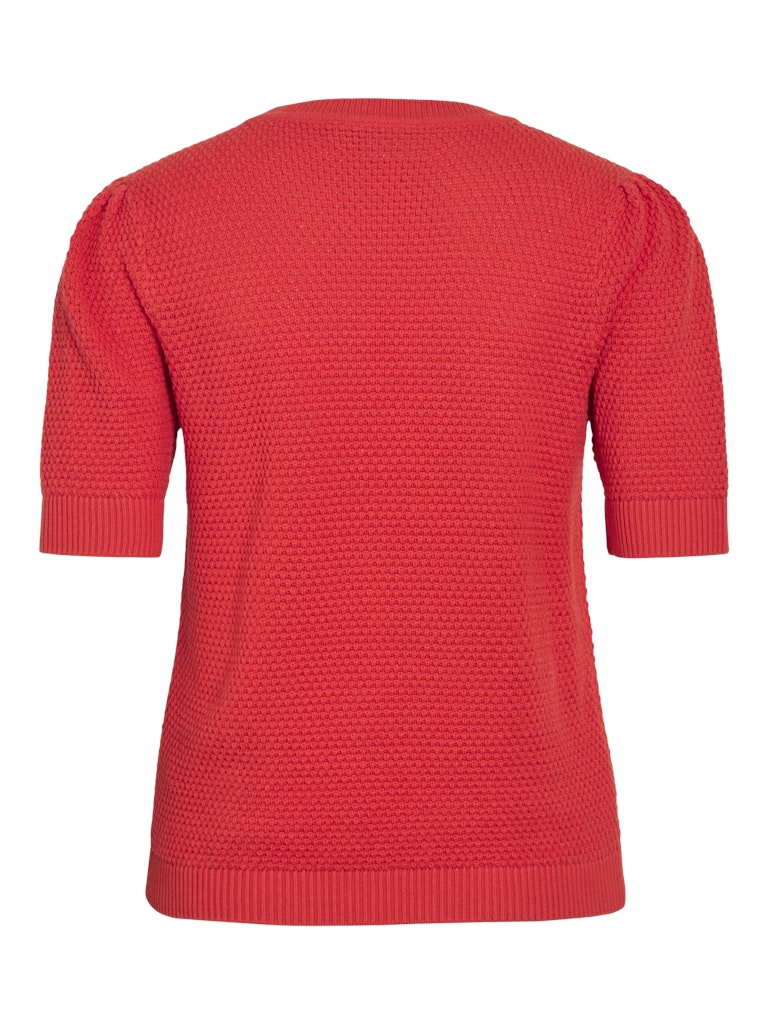 Vidalo O-neck S/s Knit Top - Noos - Rood