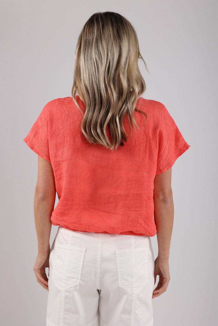 Julietta Top - Koraal Rood