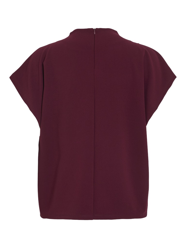 Vimerlano Funnelneck S/s Top - Bordeaux