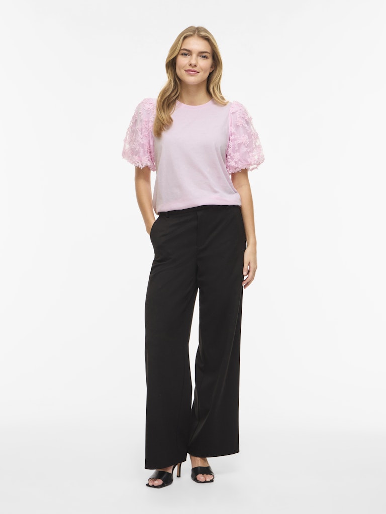 Vionesca O-neck S/s Top - Roze