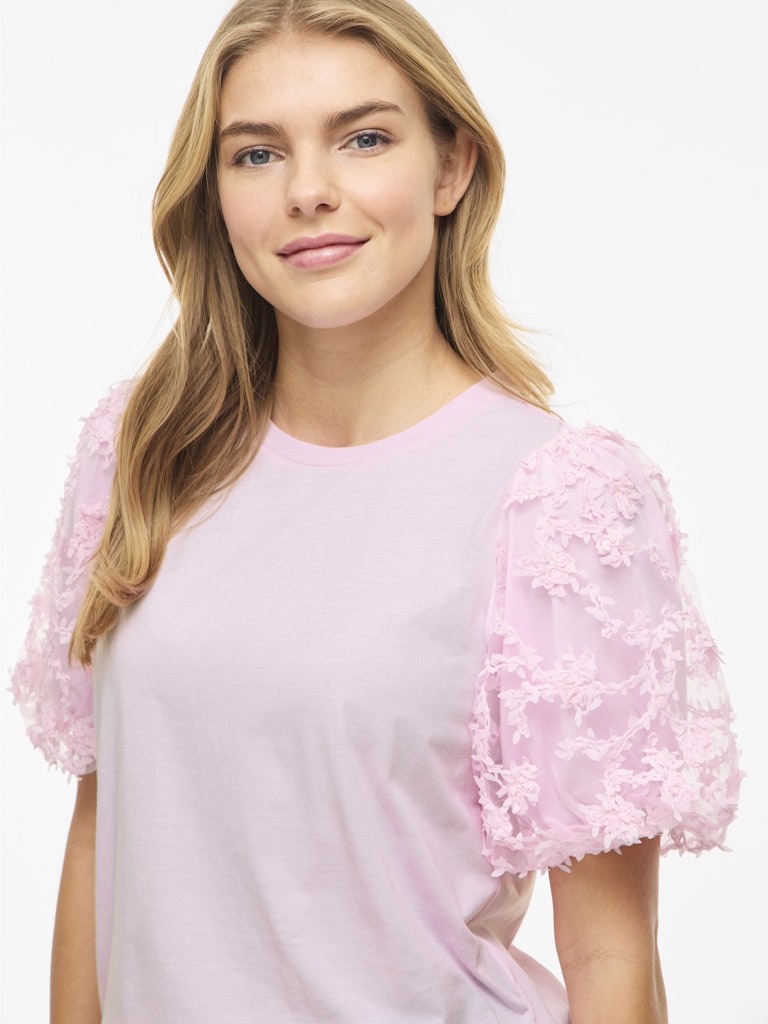 Vionesca O-neck S/s Top - Roze