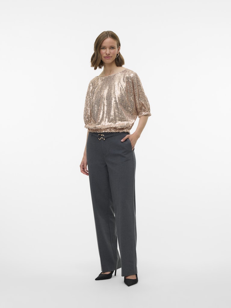 Vmkaje Ss Balloon Short Sq Top Jrs Ga - Oud Roze