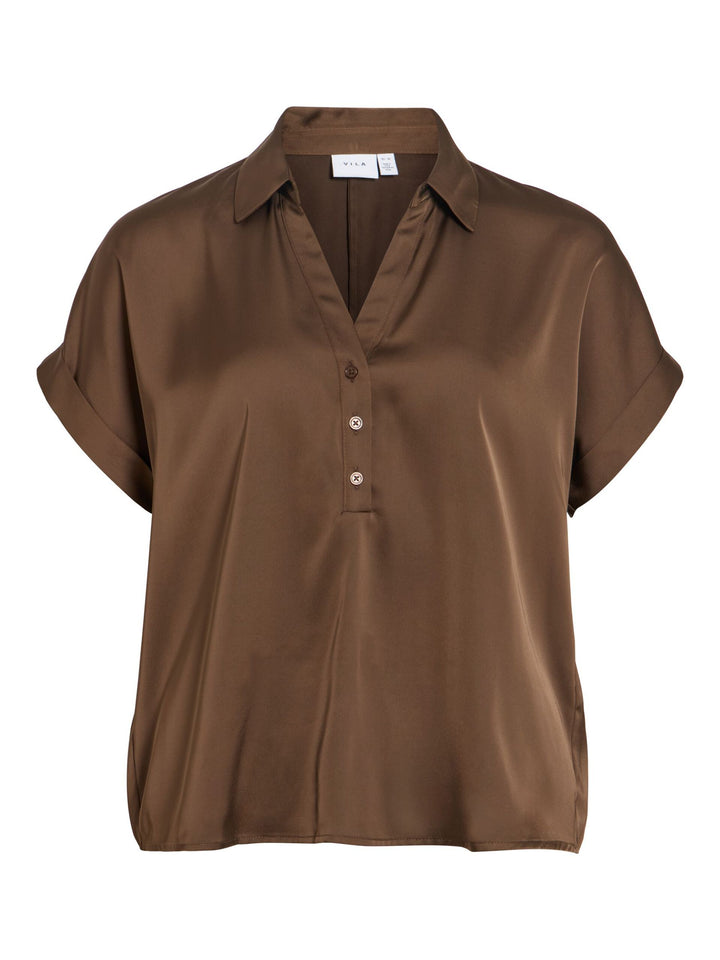 Vienna Ravenna S/s Top - Noos - Bruin