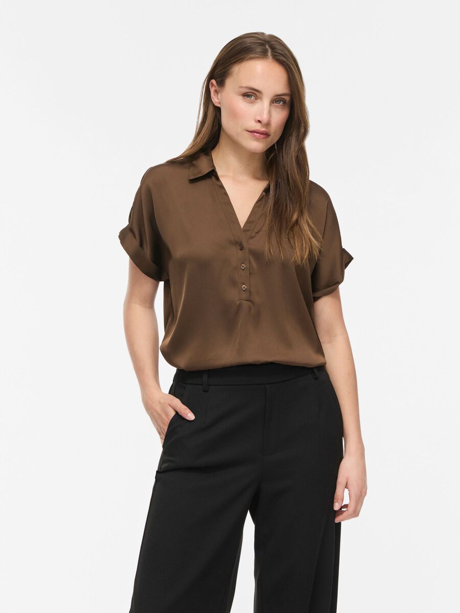 Vienna Ravenna S/s Top - Noos - Bruin