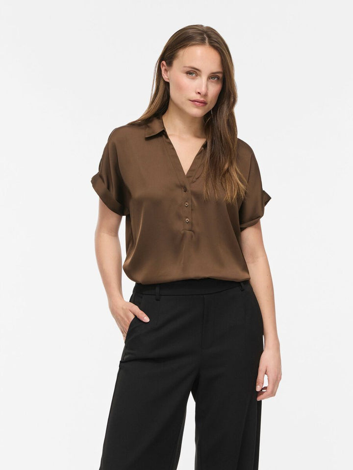 Vienna Ravenna S/s Top - Noos - Bruin