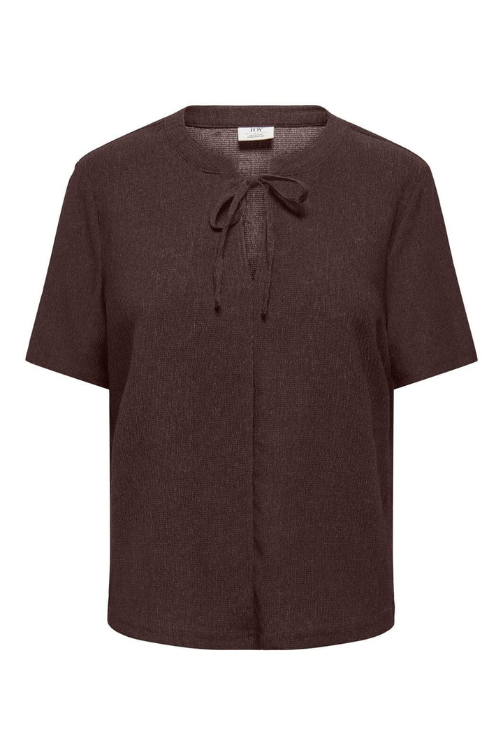 Jdydebbie Ss V Neck Top Jrs Dia - Bruin