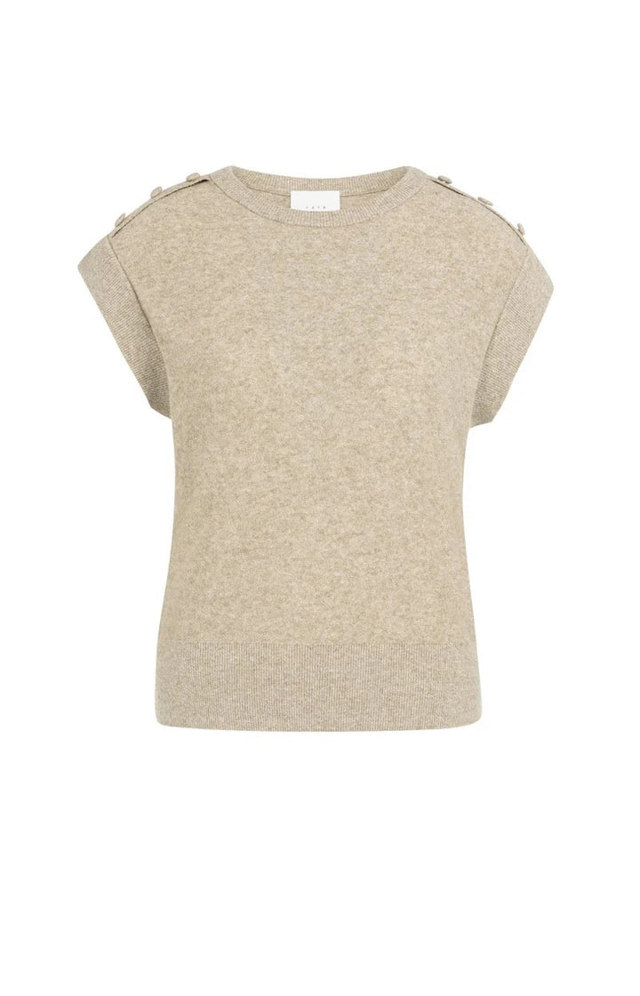 Towel Knit Sleeveless Sweater - Taupe