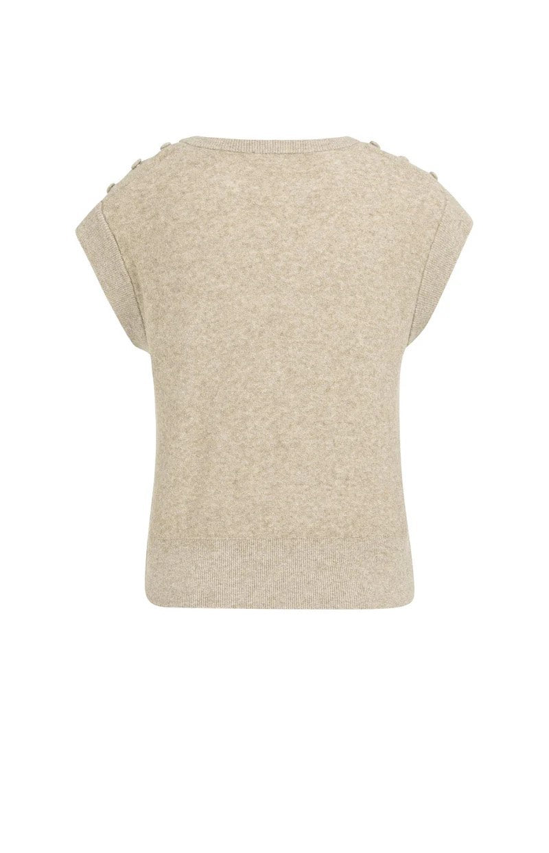 Towel Knit Sleeveless Sweater - Taupe