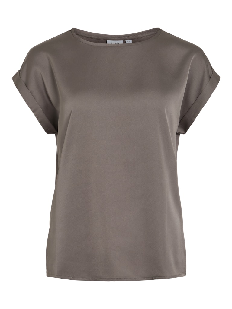 Viellette S/s Satin Top - Noos - Taupe