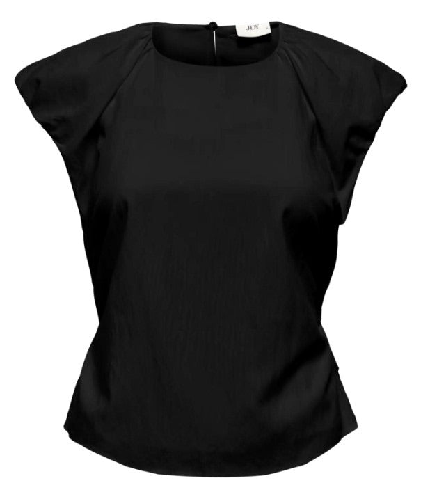 Jdytina S/l Fitted Open Back Top Wvn - Zwart