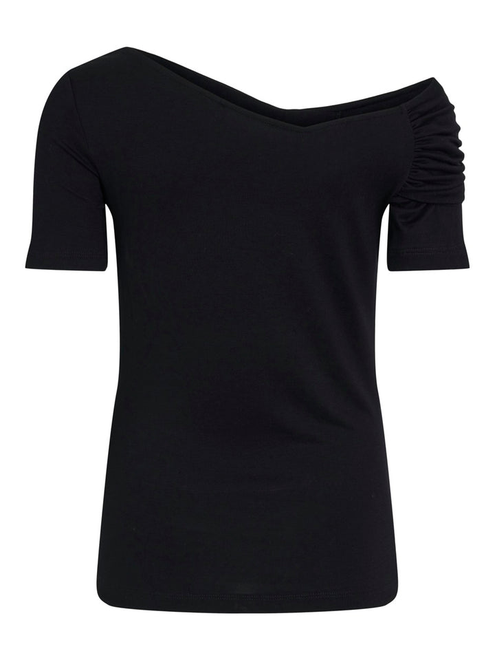 Visuri S/s Twist Top - Zwart