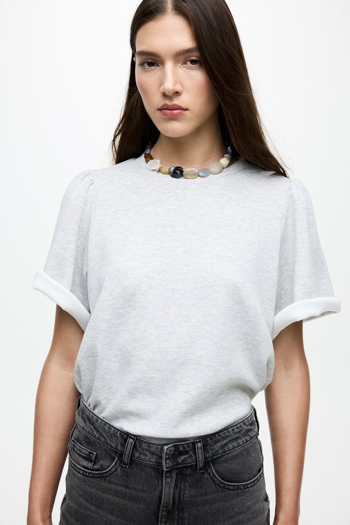 Visandy 2/4 O-neck Sweat Top - Noos - Grijs Melee