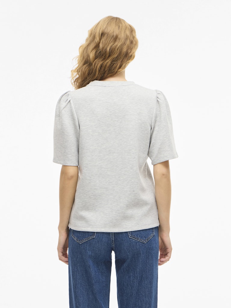 Visandy 2/4 O-neck Sweat Top - Noos - Grijs Melee