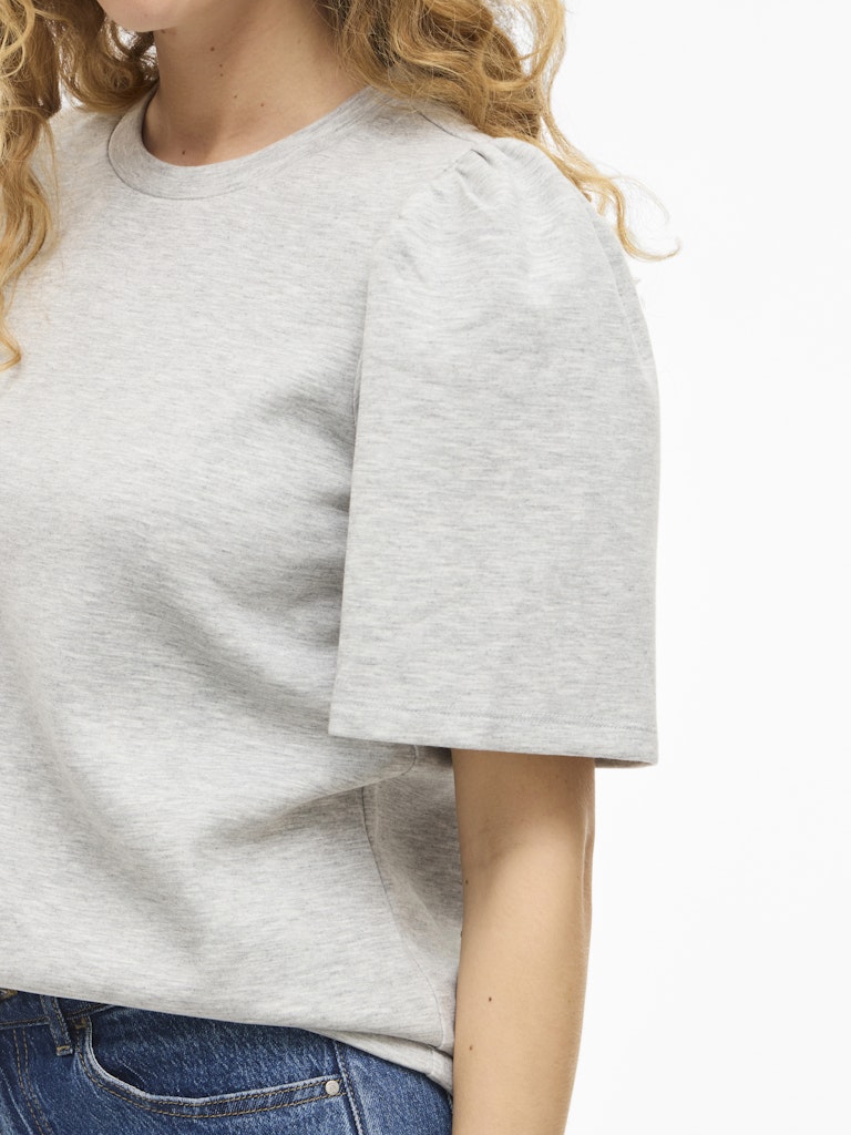 Visandy 2/4 O-neck Sweat Top - Noos - Grijs Melee