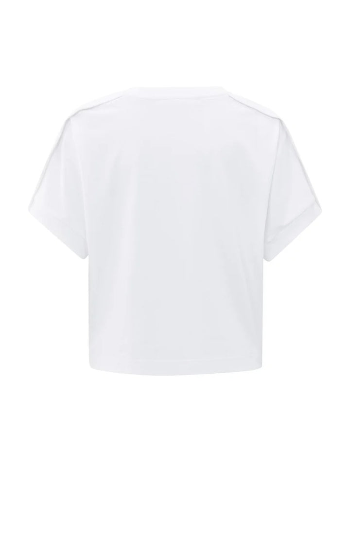 Jersey Top With Folded Detail - Wit