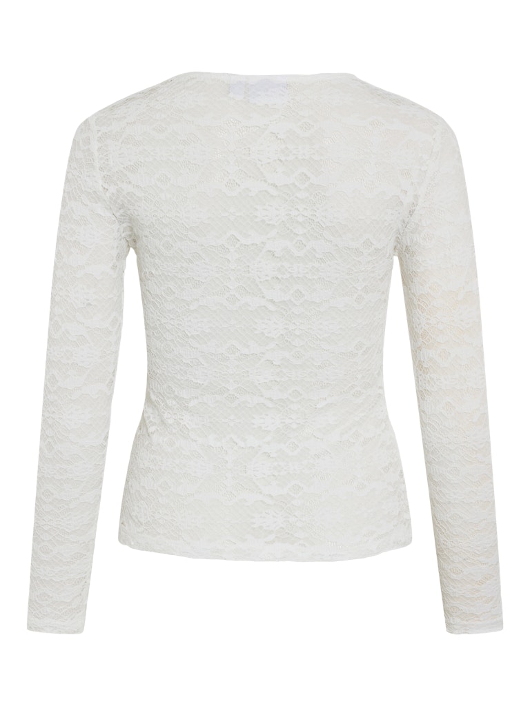Vivelina L/s Lace Top - Off-white