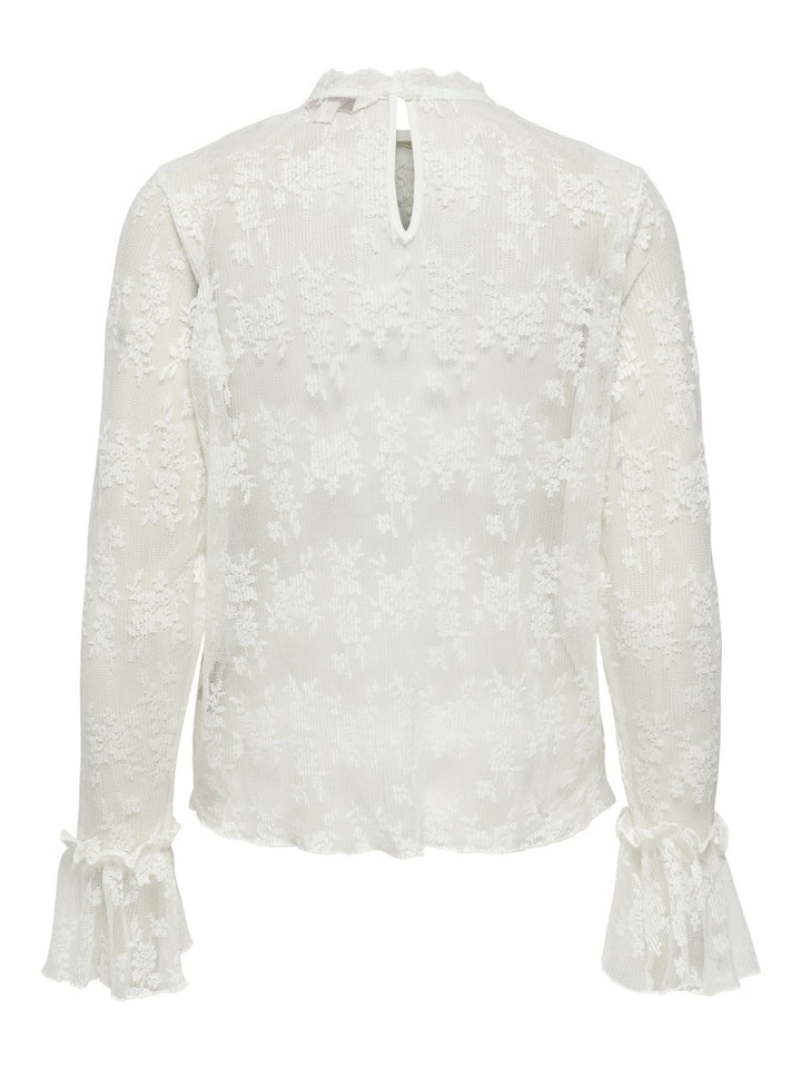 Onlcrisma L/s O-neck Top Wvn - Off-white