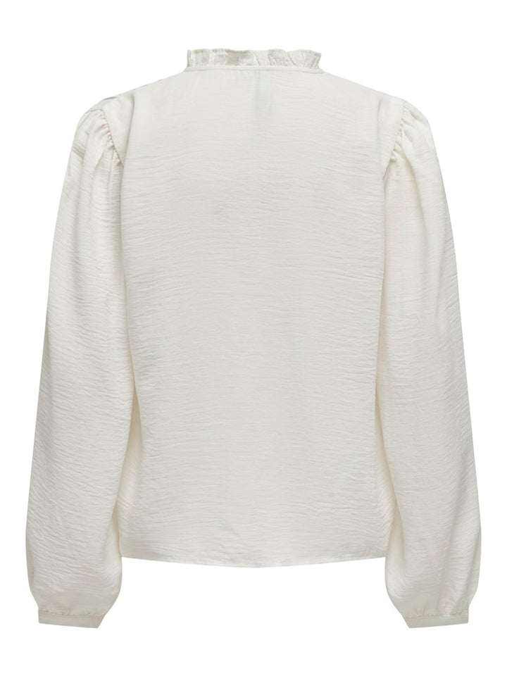 Jdyrachel Life L/s Pintuck Top Wvn Noos - Ecru