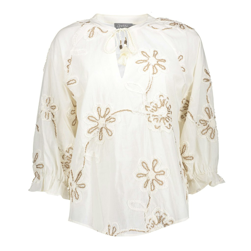Top Embroidered - Ecru