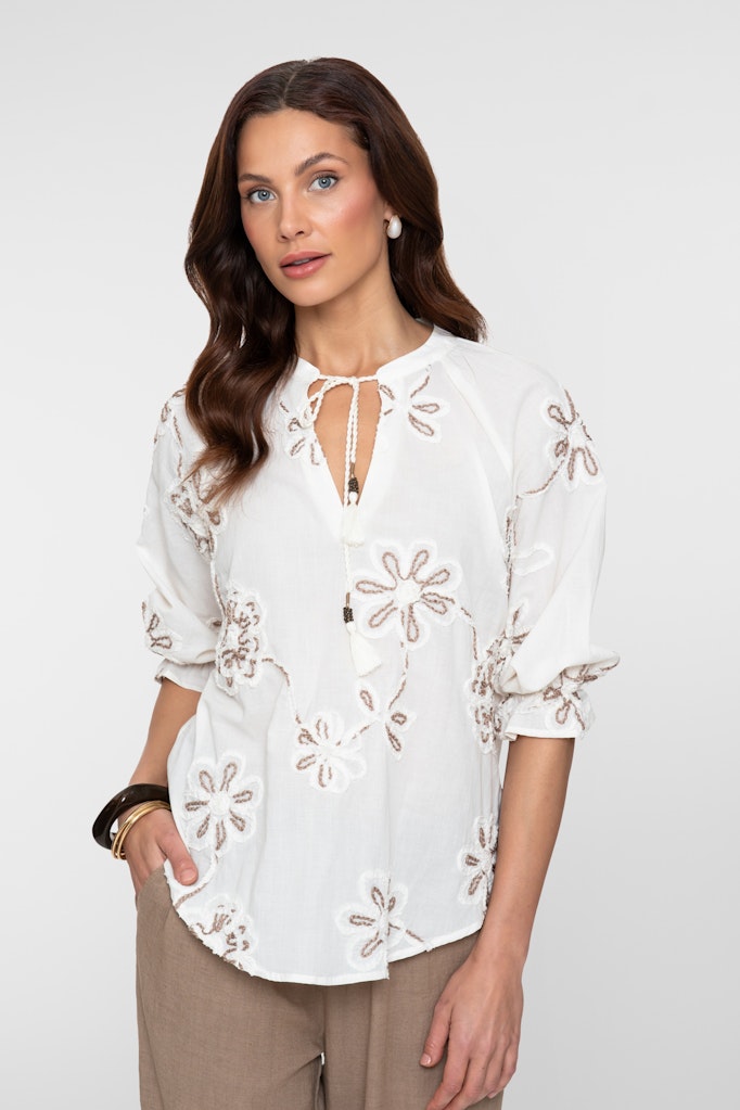 Top Embroidered - Ecru