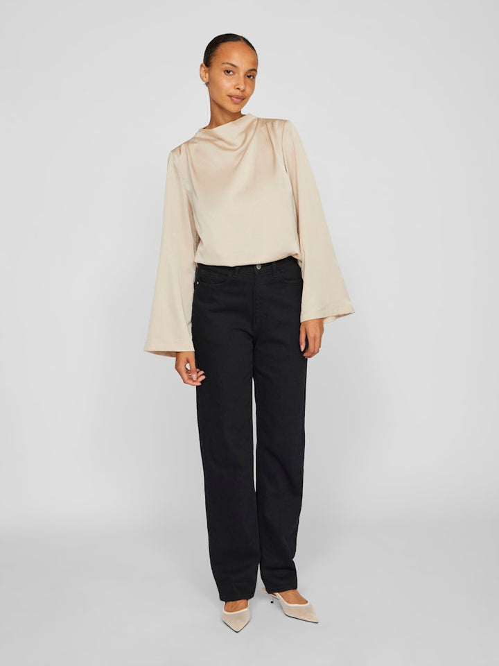 Vilutto High Neck Top/1 - Zand