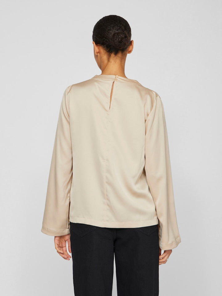 Vilutto High Neck Top/1 - Zand