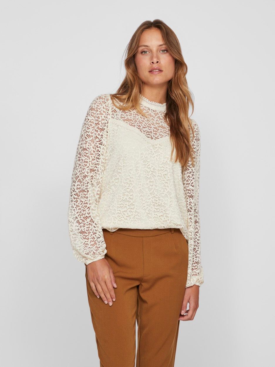 Viglaze L/s Top/r - Beige