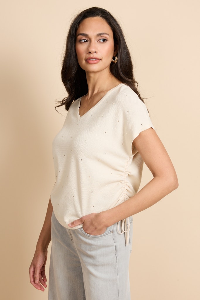 Kiska Knitting Top - Beige