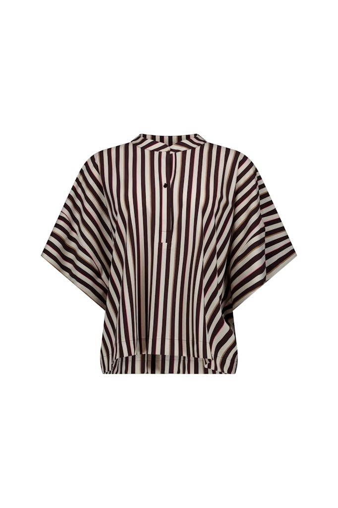 Laureen Stripe Blouse - Ecru Dessin