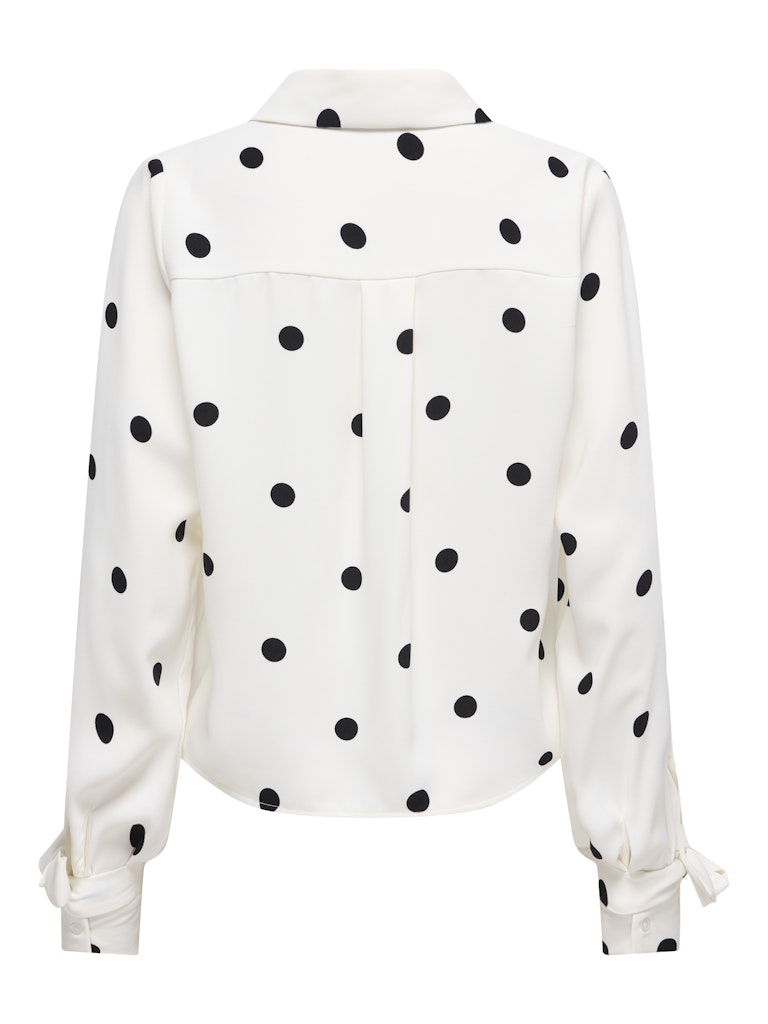 Onlbelem L/s Bow Top Wvn Sud - Ecru Dessin