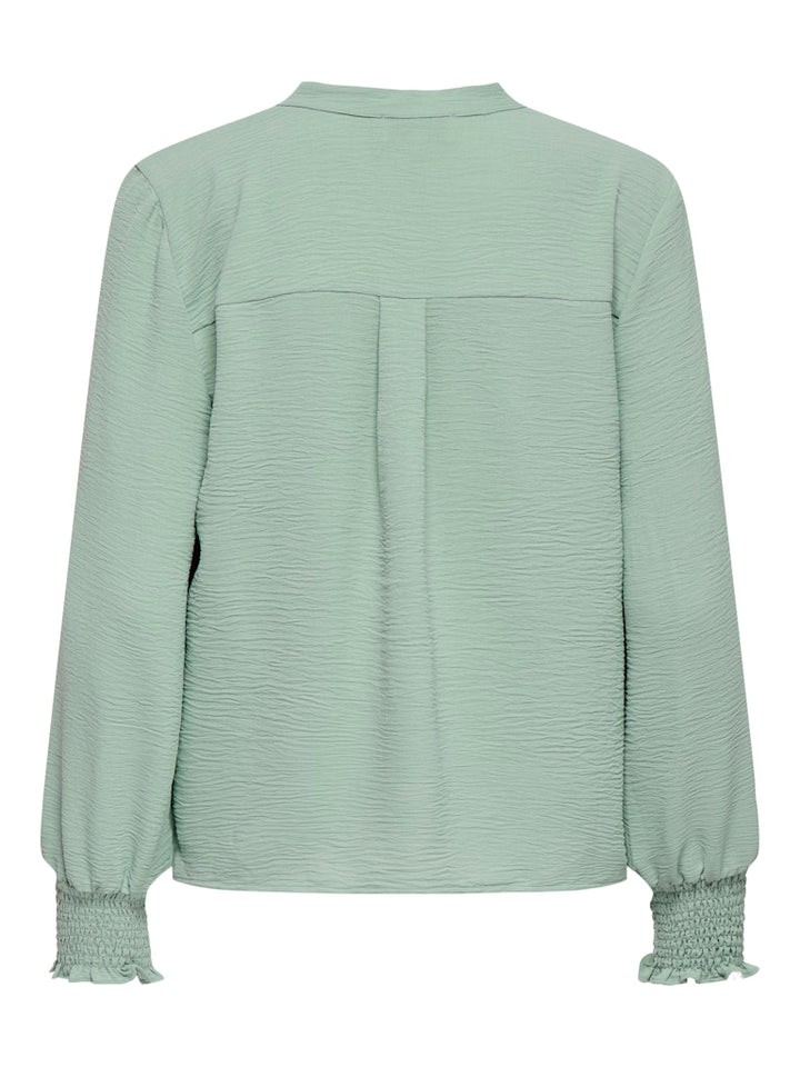 Onlmette V-neck Ls Smock Top Noos Wvn - Mint