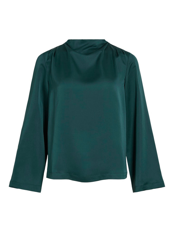 Vilutto High Neck Top/1 - Donkergroen