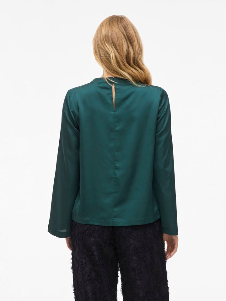 Vilutto High Neck Top/1 - Donkergroen